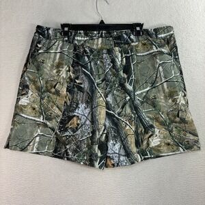 Mnml Camo Shorts Men 3XL Green Realtree Ripstop Drawstring Summer Loose Baggy